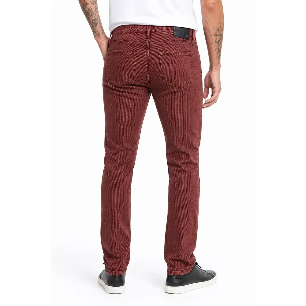 AG Tellis Modern Slim Jeans 34x34 Red Houndstooth Stretch
